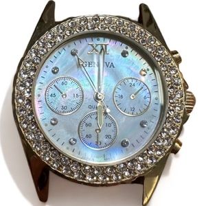 Geneva Ladies Watch Genuine Leather Band | Mother Pearl Face | NWOT